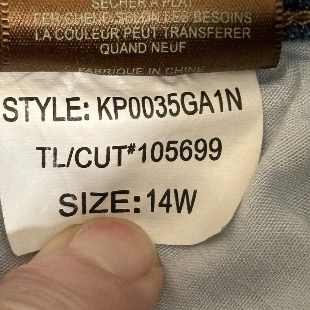 Kut from the Kloth Ankle Straight Leg Jeans‎ Size 14/37x28 Distressed